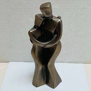 CWSL 2004 Cubist Bronze Sculpture Statue Man Woman Friendship Always There